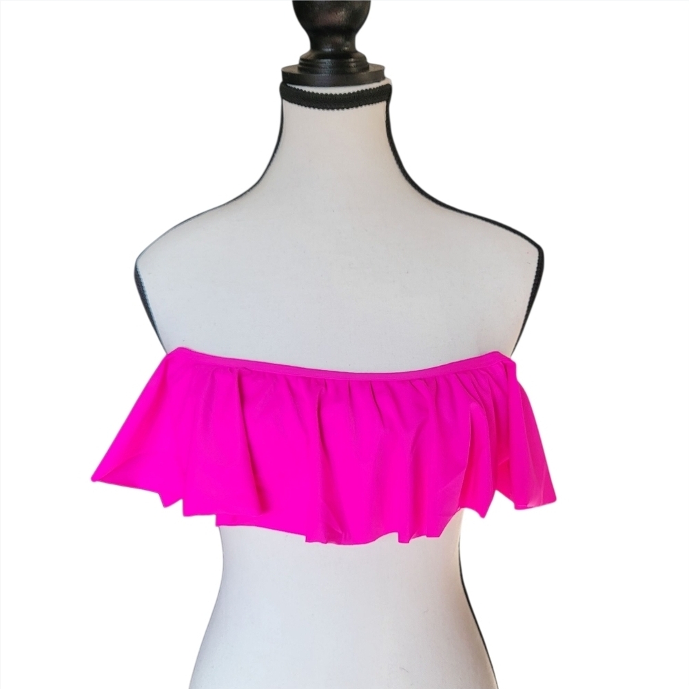 Victoria's Secret Pink Ruffled On/Off-Shoulder Bikini Top Size Small